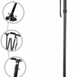 Portable Aluminium Alloy Handle Dependable Professional LED Light Folding Walking Stick For Old Gentleman, walking sticks for old people, walking stick for old women, stick for old man walking Walking Stick-picture-4