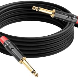 High-Quality 1/4 Inch TS to TS Mono Instrument Audio Cable for Guitars Double Angled TRS Patch Cable-image-61
