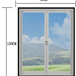 gustave Polyester Kids Washable Window Mosquito Net Removable Fine Mesh Frame Invisible Screen 90x120cm Mosquito Net image 2