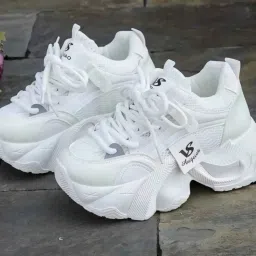 White Trending Stylish Sport Running Walking Casual Shoes Sneakers For Women-image-125
