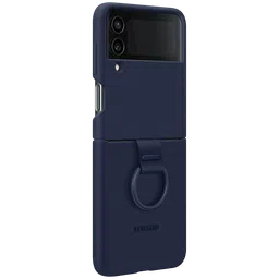 SAMSUNG Soft Silicone Back Cover for SAMSUNG Galaxy Z Flip4 (With Backside Ring, Navy)-picture-21