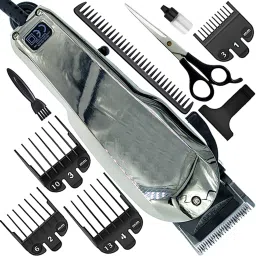 PEMEI C8 Titanium Wired High Quality Clipper Powerful Adjustable Hair Beard Moustache Fully Waterproof Grooming Kit 0 minRuntime 7 Length Settings-image-27