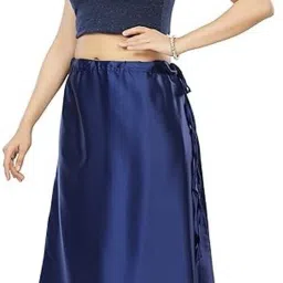 KAVYA DESIGNERS NAVY BLUE A8 STYLES Pure Satin Petticoat-image-43