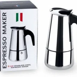 Stainless Steel Espresso Coffee Maker/Percolator Coffee Moka Pot Maker, Silver 6 Cups Coffee Maker-image-61