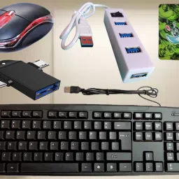 ANJO Wired Keyboard-Wired Mouse-Mouse Pad-USB Hub 2.0-2 in 1 OTG C & Micro Type Combo Set-14
