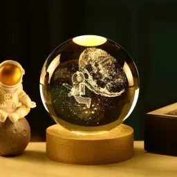 3D Crystal Ball Night Light - LED Light Hologram Glass Lamp Night Lamp-16