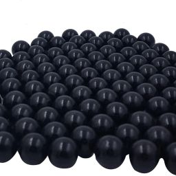 Decorative Glass Stone Round Pebbles for Home and Aquarium Decoration (Black ) Regular Round Fire Glass Pebbles-picture-12