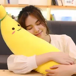 Cute Banana Soft Toy Pillow light Weight comfortable for kids girls - 50 cm-image-13