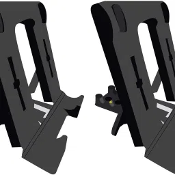 Techfab Mobile Stand Holder (Pack of 2) Black Big Size Universal Adjustable 4 Steps Fold-able for All Phone Tablet Desk Mobile Holder-image-21