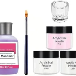 Acrylic nail extension kit,3 acrylic,Monomer,Dappen glass and carving pen-image-45