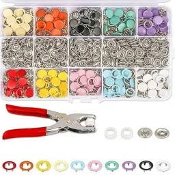 Grommet Tool Kit with Premium Snap Buttons, for Clothing, Sewing & Button Punch Plier-19