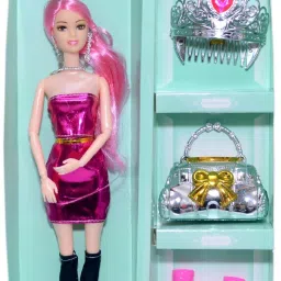 Stylish Pink Doll with Foldable Hand and Leg-6