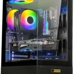 TrakinPC RGB Gaming Cabinet Desktop CPU for Student Gaming Tower intel Core i3 (4 GB RAM/Intel® HD Graphics Graphics/128 GB Hard Disk/128 GB SSD Capacity/Windows 10 (64-bit)/1 GB Graphics Memory) Gaming Tower with MS Office-image-1