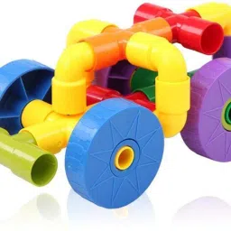 cloudtech Colorful Creative Pipe Building Blocks for Kids/Pipe Puzzle Building (50 Pcs ) image 5