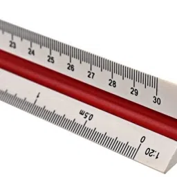 kraftmasters 1 Pcs Plastic Triangular Scale Ruler 3 Sides for Architect Engineers Measuring Ruler image 3