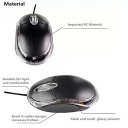Mobtude Wired USB Mouse with 3 Buttons,Fast-Moving Scroll Wheel and Optical Sensor works Wired Ambidextrous Optical Gaming Mouse image 3