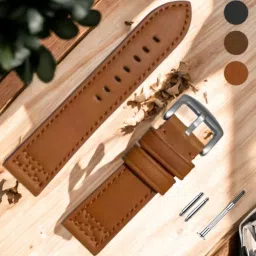 Bharasoft Sleek and Stylish Watch Band 20 mm Genuine Leather Watch Strap-15