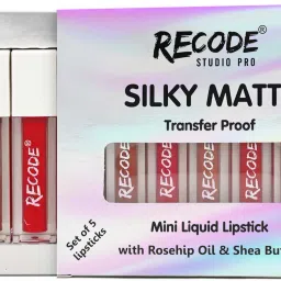 recode Set of 5 Silky Matte Mini Liquid Lipsticks - 6.25 ml (1.25ml x 5) image 3