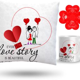Cushion, Mug, Greeting Card Gift Set-12