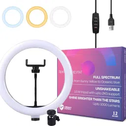JPRO 12 inch 3 Mode with Adjustable Brightness USB Powered Ring Light Ring Flash-20