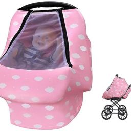 HDPE - High Density Poly Ethylene Kids Washable Portable Baby Crib Cover with Mesh Window Baby Cart Sunshade Multifunction Baby Mosquito Net-image-22