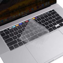 Saco Keyboard Protector Silicone Skin Cover Model A2141 with Esc Key & Touch Bar Touch ID, Laptops of A2289, A2251 - Transparent Laptop Keyboard Skin image 3