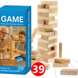 Wooden Blocks Game | 39 PCS Tumbling Puzzle | Indoor Family Toy-NO1-image-14
