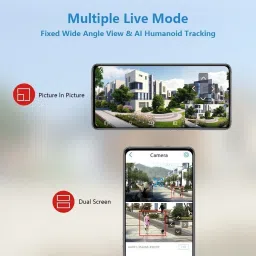 Maizic Smarthome Supercam 6MP Dual lens/Dual Screen indoor wifi Camera Night Vision Two way Com Security Camera image 4