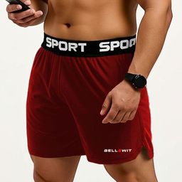 bellwit Solid Men Maroon Sports Shorts, Running Shorts, Gym Shorts, Cycling Shorts, Dolphin Shorts, Beach Shorts-picture-28