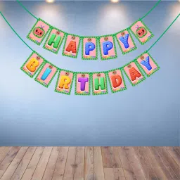 Happy Birthday Bunting Banner (Cocomelon theme), Birthday Party Decoration Item, Banner-image-36