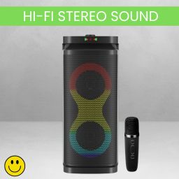 FRONY A1 (PORTABLE BLUETOOTH PARTY SPEAKER) Wireless Karaoke Mic & Deep Bass SoundU124 40 W Bluetooth Party Speaker-image-108