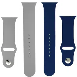 BLACK LOVIES Watch Strap Compatible with Apple Watch Straps 42mm 44mm, Soft Silicone Belt Sport Wristbands Smart Watch Band for iWatch Series SE 6/5/4/3/2/1 (PACK OF 2) Smart Watch Strap (BLACK- WHITE) Smart Watch Strap-image-65