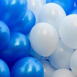 Solid Hd/Latex/Metalic 100 Balloons Blue and White For Kids/Adult/Party/Birthday Decor Balloon-image-122