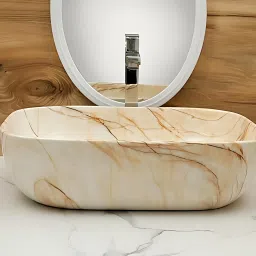 Premium Designer Table Top Counter Top Wash Basin Ceramic Wash Basin DSM 1012 (L45XW32.5XH12.5 Cm) Counter top Ceramic Wash Basin Table Top Basin Table Top Basin-image-56