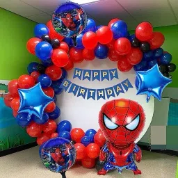Solid Spider Man Theme Birthday Balloons Balloon-image-38