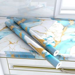 Decorative White, Blue Wallpaper-image-42