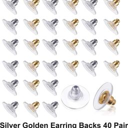 crafts haveli Silver Golden Earring Backs 40 Pair-picture-47