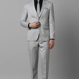 louis philippe Men Single Breasted - 2 button Solid Suit-picture-33