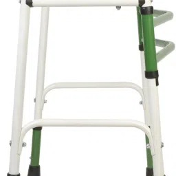 sonvi surgical *Portable Light Weight Height Adjustable Foldable Walking Stick(Green,grey) Walking Stick image 4