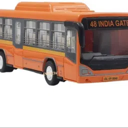 CNG LOW FLOOR BUS (ORANGE) WITH PULL BACK ACTION TOY-1