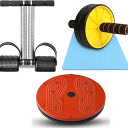 ACUPRESSURE TWISTER WITH DOUBLE SPRING TUMMY TRIMMER AND AB ROLLER/WHEEL Fitness Accessory Kit Kit-image-44