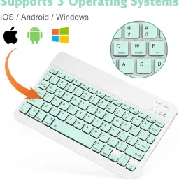Astrill Wireless Bluetooth Keyboard and Mouse Combo, Slim LED Keyboard for iOS/Android Wireless, Bluetooth Standard Multi-device Keyboard Compatible with Desktop, Laptop, Tablet image 5