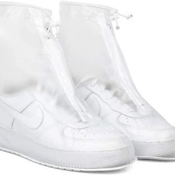 Shoe Protectors with Waterproof Zipper and Drawstring Silicone WHITE Toes Shoe Cover, Flat Shoe Cover, Boots Shoe Cover-image-99