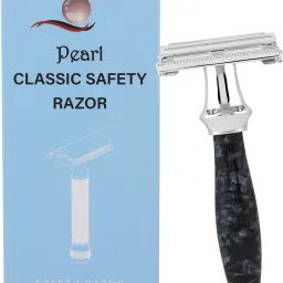 PSR Double Edge Butterfly Safety Razor (SS-95 Marble Black), Men-image-0