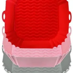 Pack Of 3 Silicone Fryer Insert – Square Tray for Easy Removal Airfryer Tray-image-12