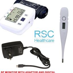 rsc healthcare RSC-001 Automatic Digital Blood Pressure Monitor with LCD Display WITH AC ADEPTOR ( 3.1 AMP ) 3 YEAR WARRANTY ( Made In India ) Bp Monitor-image-70