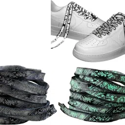 mil9us 1 Pair (2Pcs) Gradient Color Printed Nylon Shoe Strings for Sneakers, Tracking Shoe Lace-24
