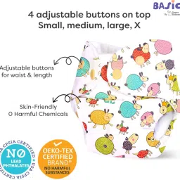 superbottoms basic Reusable Cloth Diaper for babies 0-3Y with 2 Dry Feel Pad Sheep Print image 5