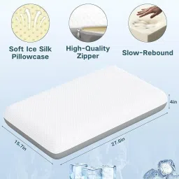 sleepyset memory faoam Memory Foam Solid Sleeping Pillow Pack of 1 image 3