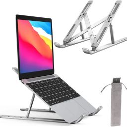 ZELIX High quality Aluminium made Suitable for 16 inch High quality metallic adjustable, Portable, Foldable X type Laptop Stand-22